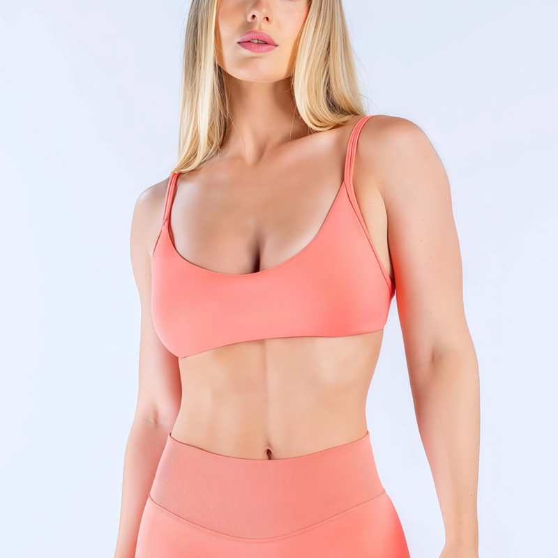 Sports Bra Racerback - HISTELLO Impact Scoop Neck Bra pour